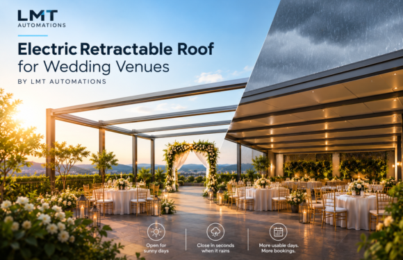 electric roof Electric Retractable Roof for Wedding Venues by LMT Automations