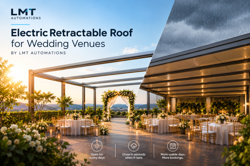 electric roof Electric Retractable Roof for Wedding Venues by LMT Automations